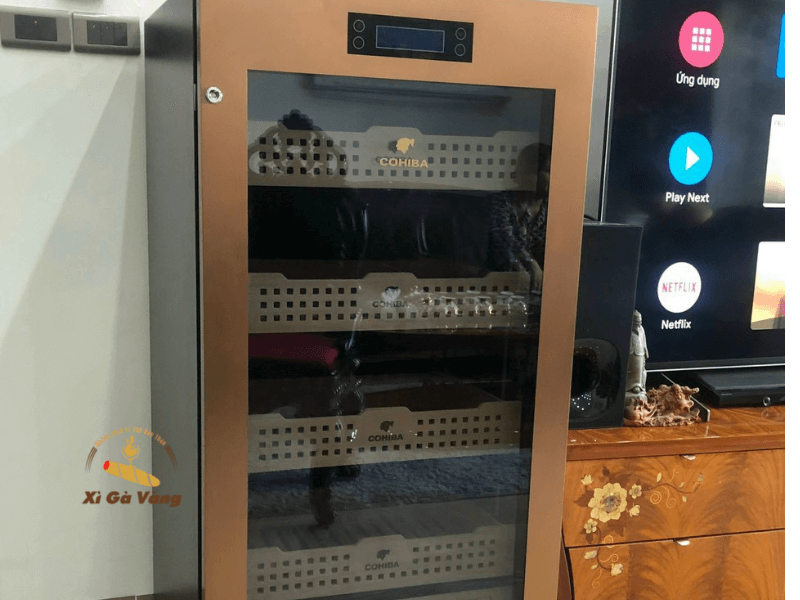 Tủ bảo quản xì gà Cohiba 168 Gold gây ấn tượng bởi thiết kế đẳng cấp